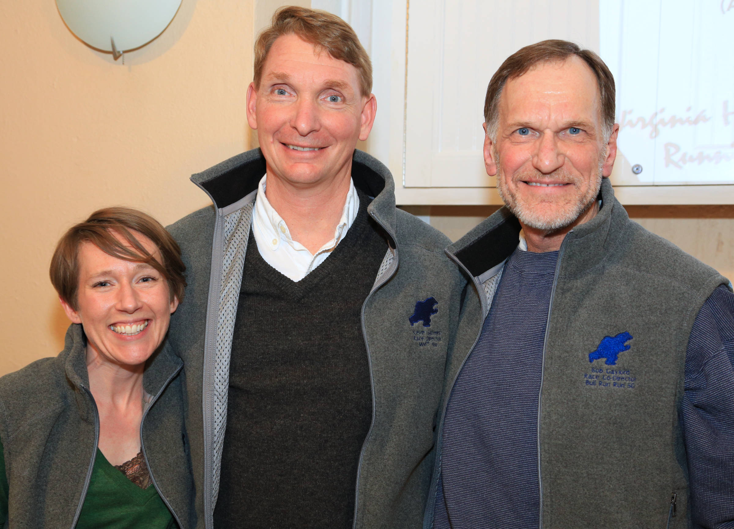 VHTRC race directors Tracy, Kevin, and Bob