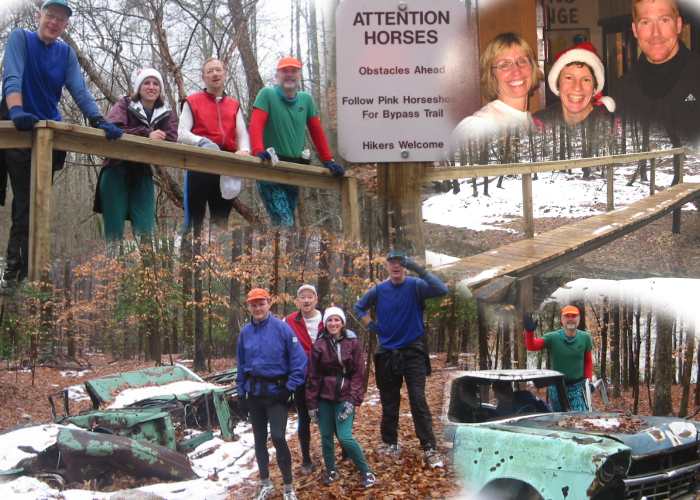 Elite group and sign for horses to read