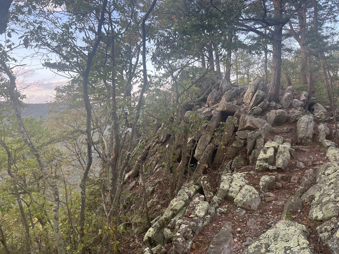 The rocky Buzzard Rock Trail