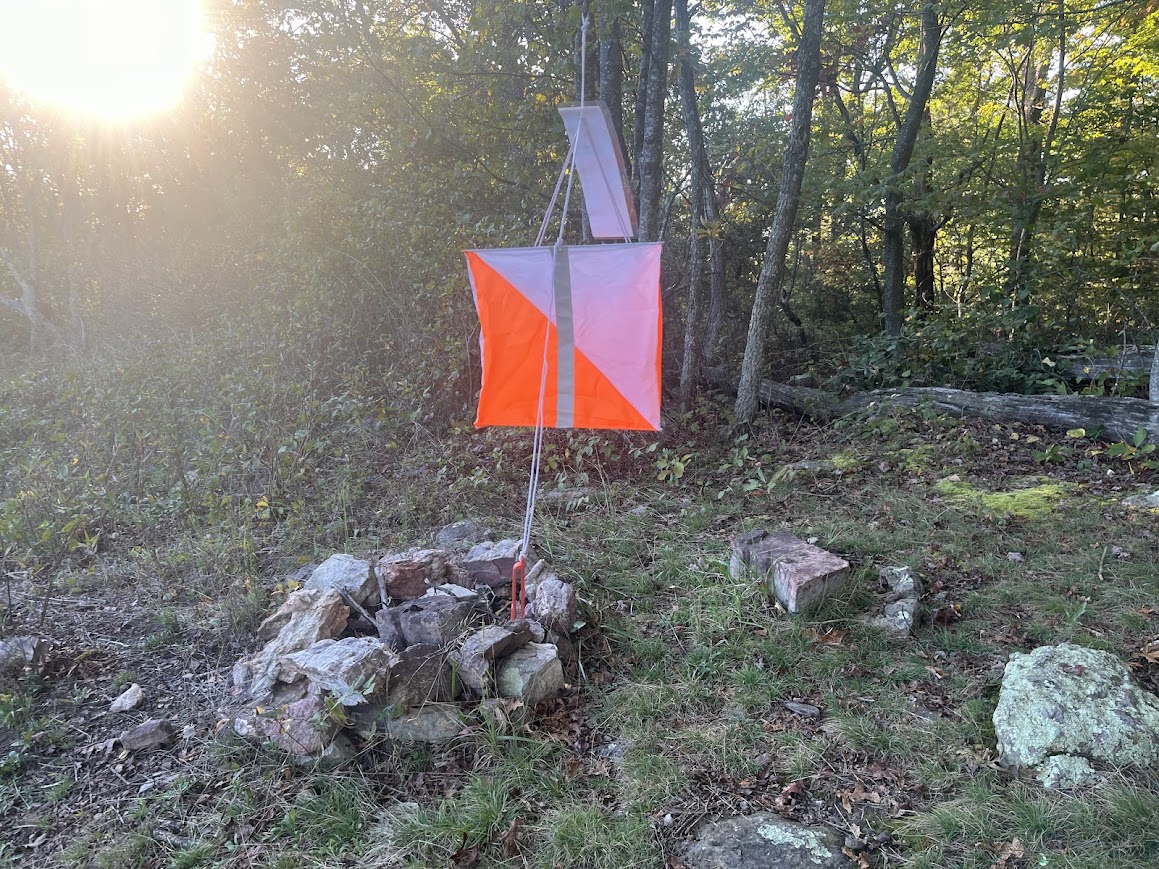An orienteering punch along the course