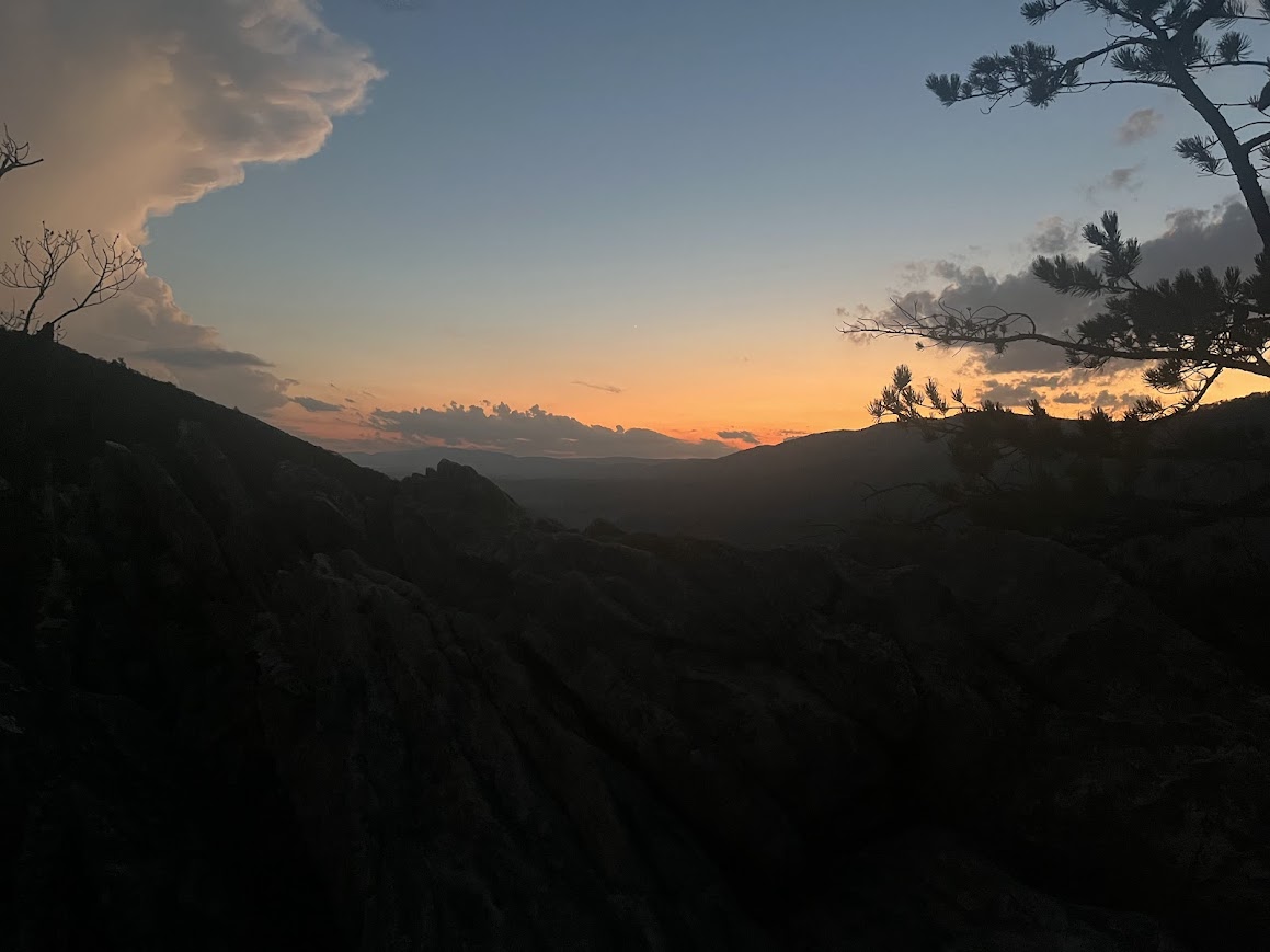 Sunset along the Buzzard Rock Trail