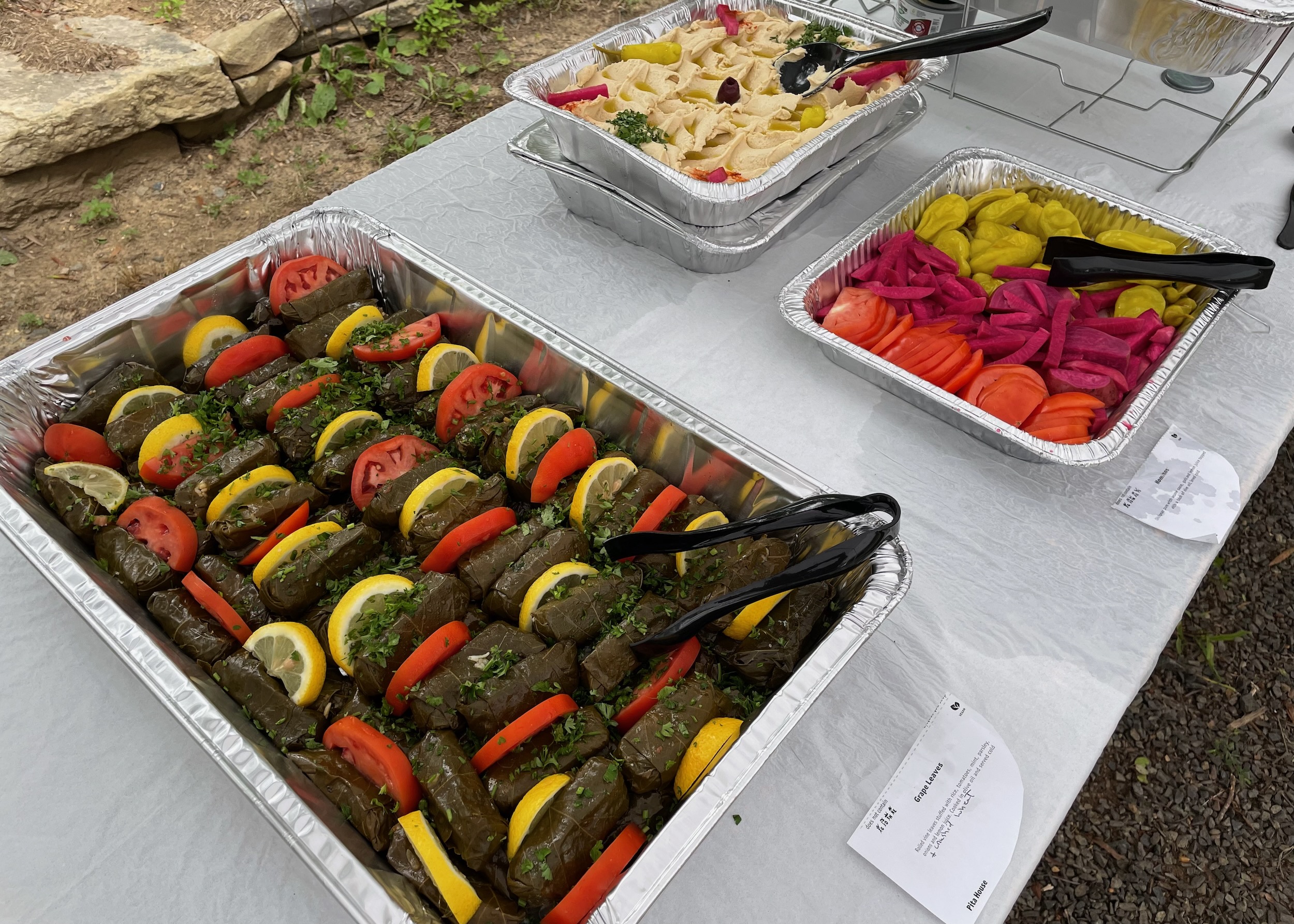 Food will be catered Lebanese cuisine