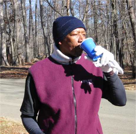 Sam gives Jim fluid replacement while on the run