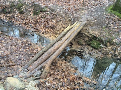 A close up of the new bridge