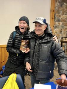 Winner Aaron Schwartzbard, left, with RD Alan Gowen