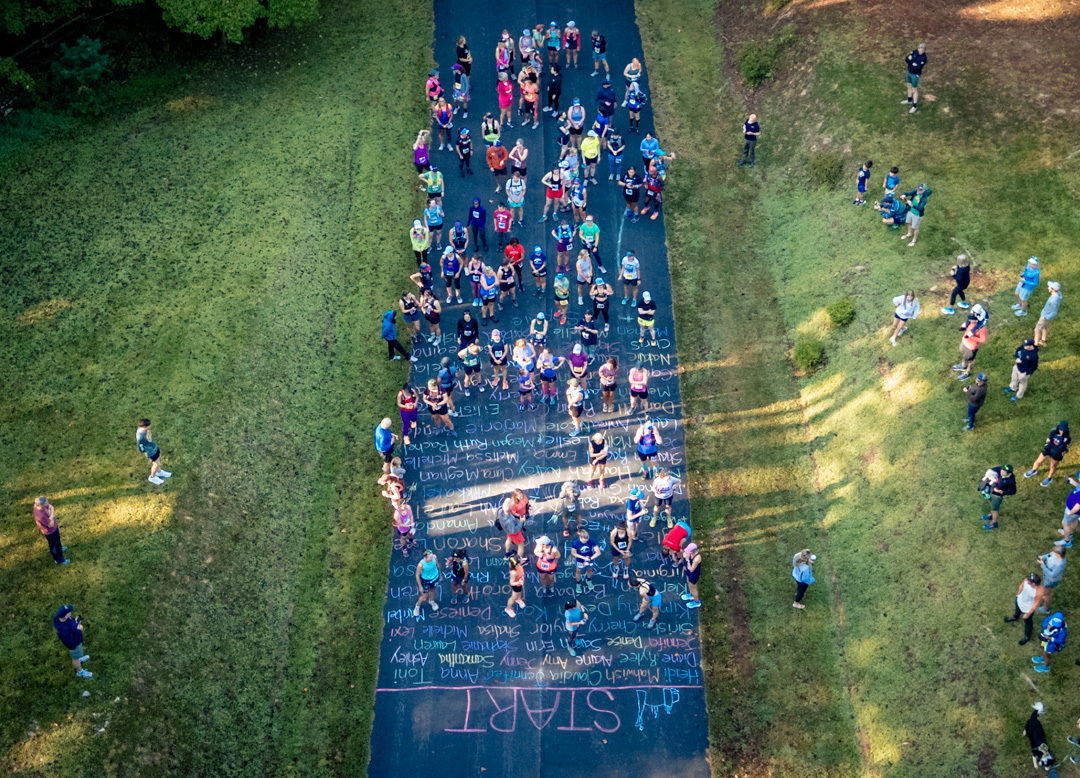Women line up for the start of the 2025 Women's Half Marathon